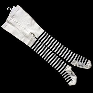 Jottum Rija Striped Tights Girls Black White 98 US 3 NWT bv